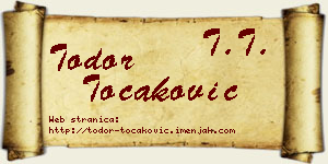 Todor Točaković vizit kartica